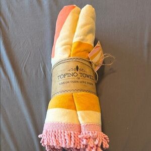 Yellow and Pink Beach Towel